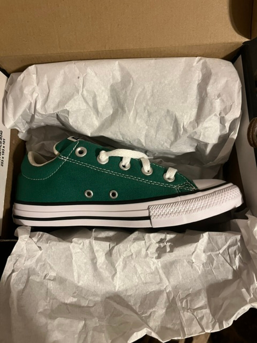 Converse Chuck Taylor All Star Low Top Green Canvas Sneakers Kids Size 3